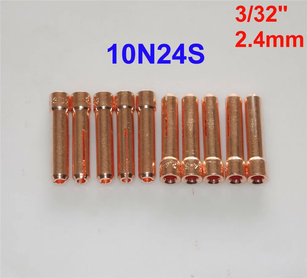 

10N24S 2.4mm TIG Short Collet Tips For WP17 18 26 TIG Welding Torch Series 10pcs