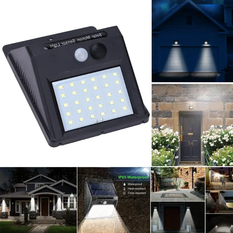 120 LED 3 Modes Solar Power PIR Motion Sensor Wall Light Outdoor Waterproof Bright Energy Saving Yard Garden Wall Lamp