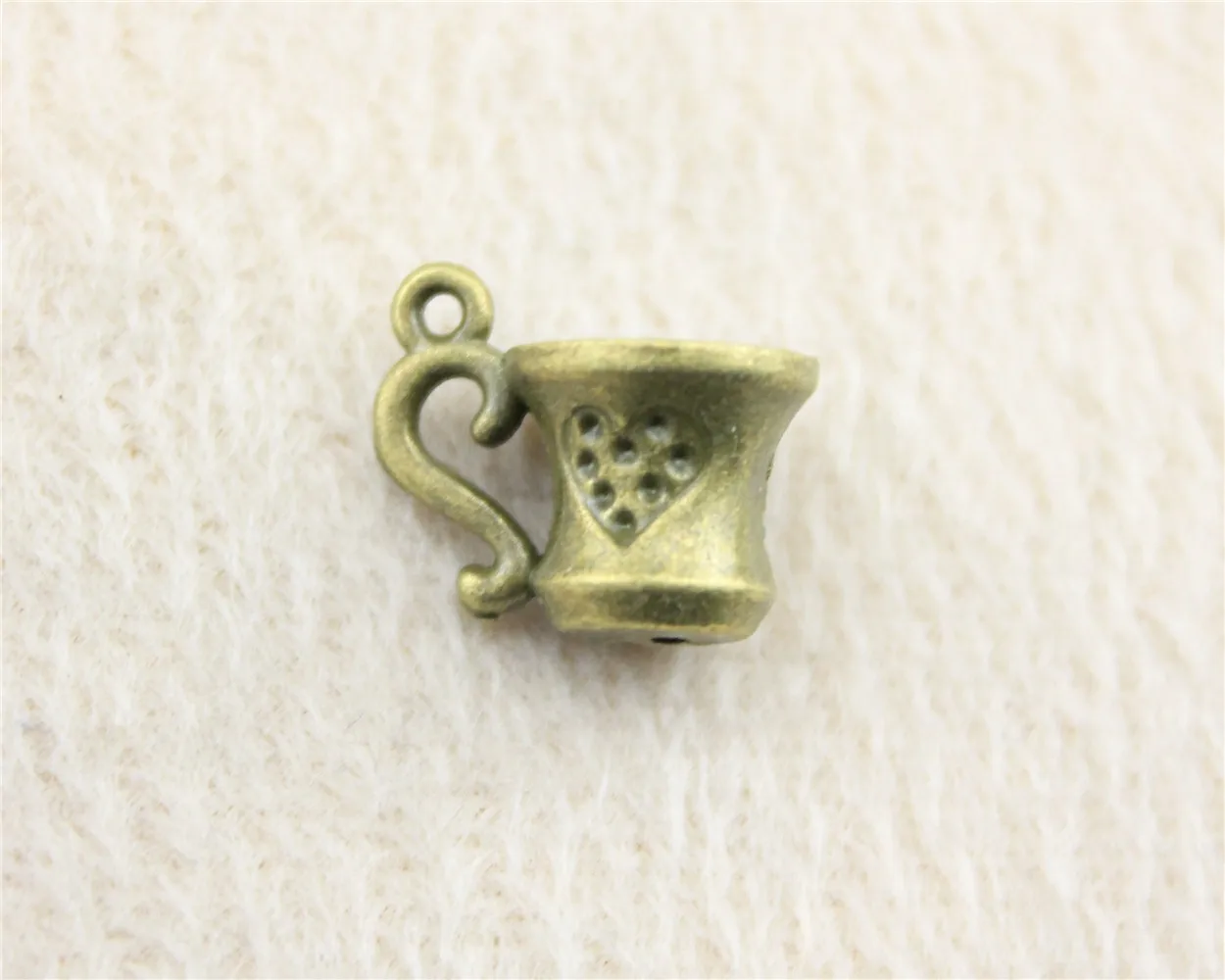 40pcs/lot 10*15mm ancient bronze 3D Tea Cup charm Pendants DIY jewelry for bracelet necklace earring