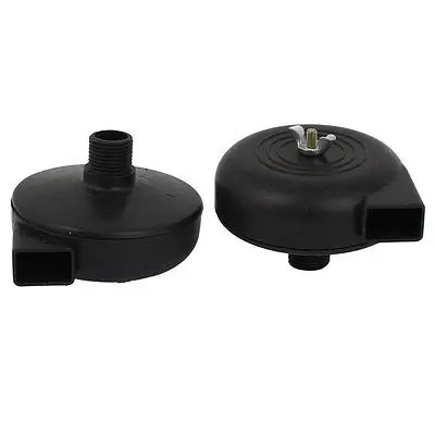 2pcs 1/2BSP 20mm Threaded Plastic Air Compressor Intake Filter Mufflers Silencer