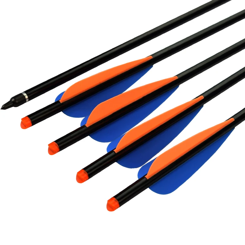 

10 pcs 8850 fiberglass arrow crossbow bolt 20.8" + 2 pcs 125gr arrowhead broadhead archery bow hunting