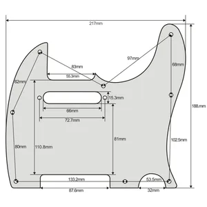 Fleor-Pickguard cho guitar điện, 8 lỗ, với ốc vít, 1 mảnh 8 Guitar Sales SHIELD MADIRA - №6