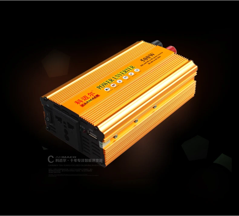 

Free Shipping 500W DC 48V to AC 220V crocodile clip + E bike Connection line USB Power Inverter Converter Transformer Power