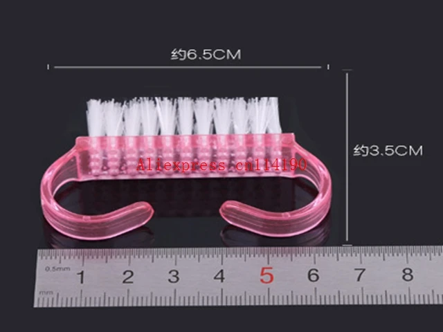 

New arrive 2000 pcs/lot Nail Art Cleaning Dust Brush, Plastic Remove Dust Small Angle Clean,Soft Manicure Pedicure Tool