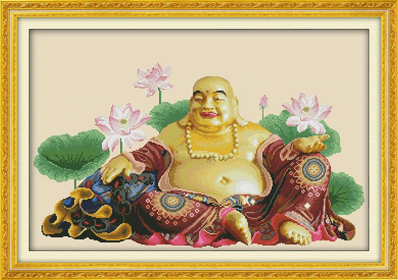 Maitreya Buddha(3)(harmony brings wealth edition) cross stitch kit people 18ct 14ct 11ct count print canvas stitches embroidery