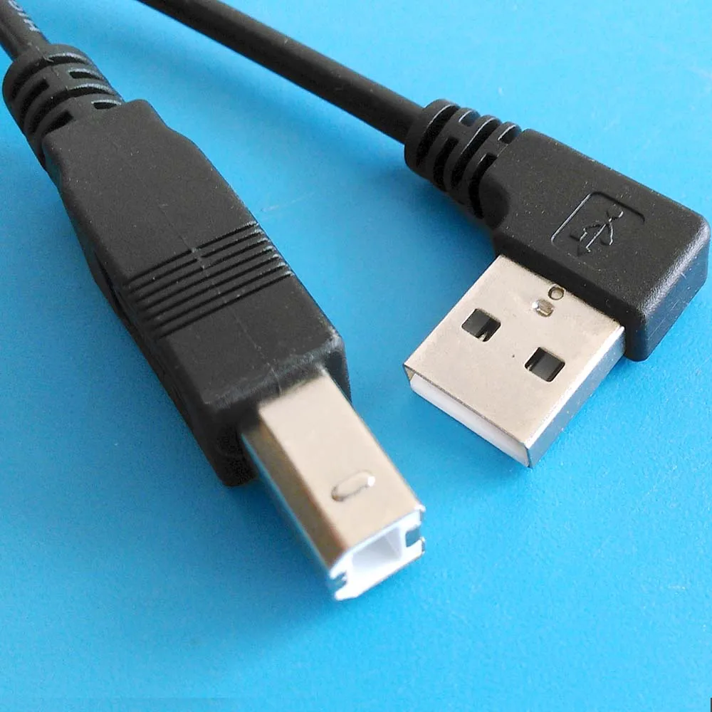 USB AM to BM Cable USB AM-BM with Side Angled Elbow USB Plug Cable for SBC ATM ARM IPC to Serial Adapter Converter Link Cab