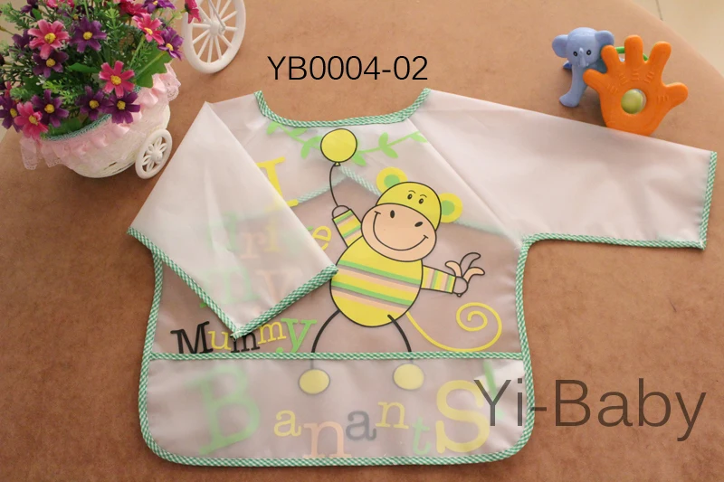 Free Shipping  YB0004-02 Baby bib  Infant saliva towels  Baby Waterproof bib  Painting clothes 12Pieces/Set