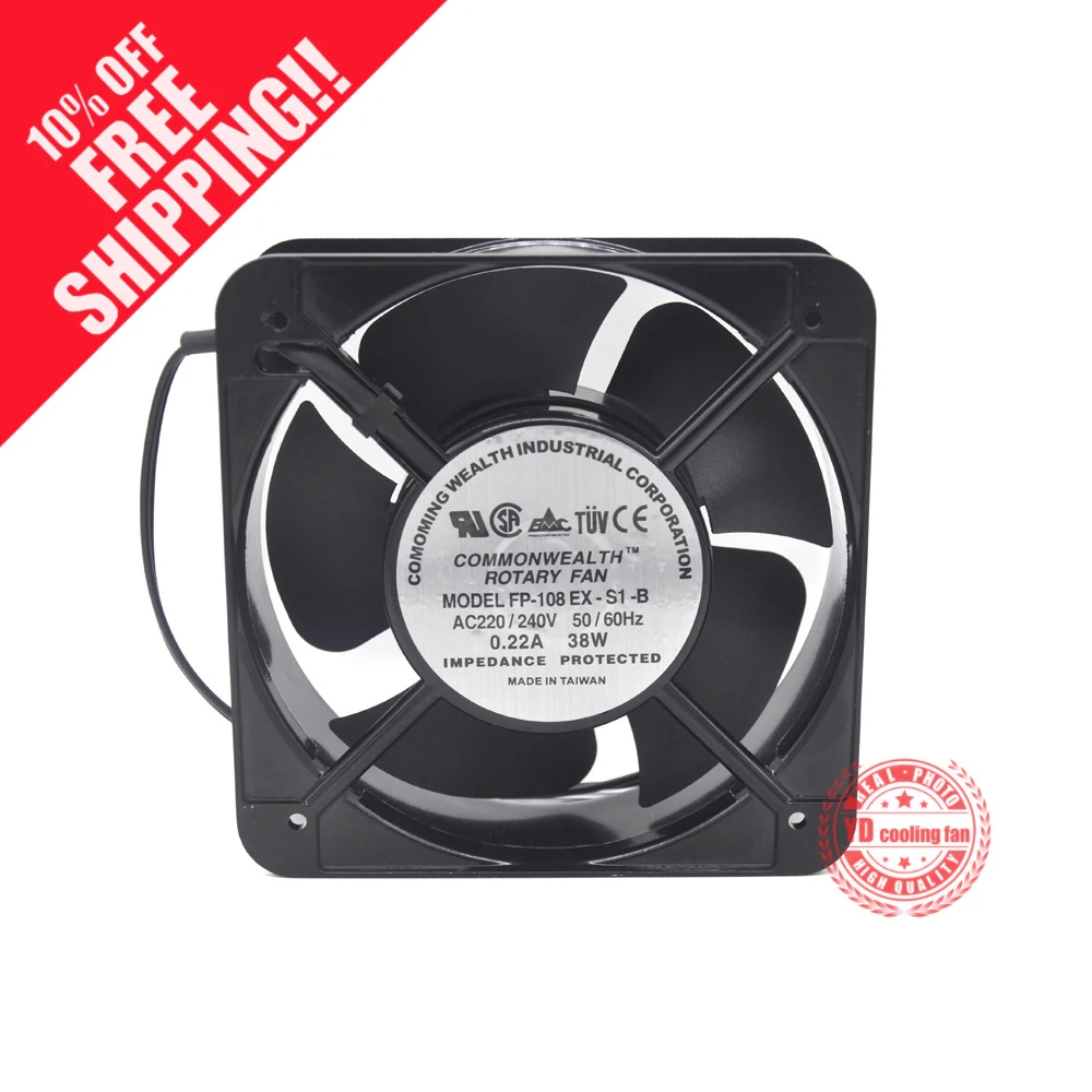 NEW COMMONWEALTH fp-108ex-s1-b ball bearing AC110V 15050 220V ATX cooling fan