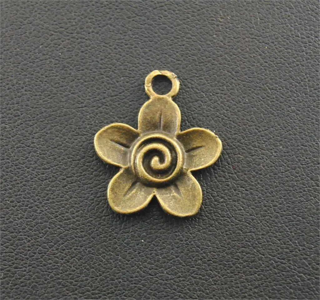 10pcs  Bronze Flower Bead Charms Bracelet Necklace Jewelry Making Handmade   20x22mm A192