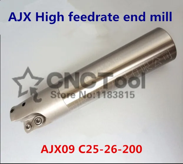 

AJX09 C25-26-200 Face End Milling Cutter AJX High feedrate end mill,High Speed Milling Indexable Milling Cutter