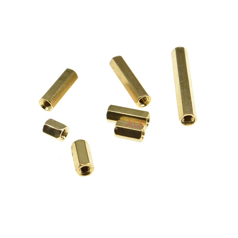 10PCS M3 Hex head Hollow Threaded Copper Pillar double pass Hexagonal brass pillar Height 6/8/10/12/15/20/25/30/40MM 6MM 10MM