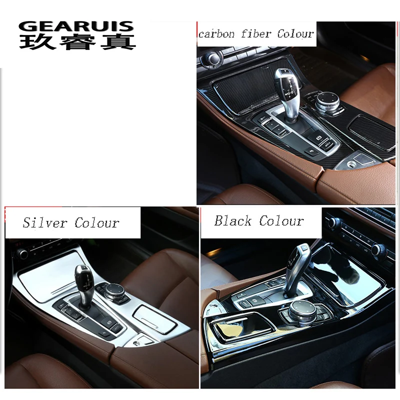 Car styling Console Panel Cover Frame Trim  Water Cup Holder Decoration Sticker For BMW 5 series F10 Interior Auto Accessories