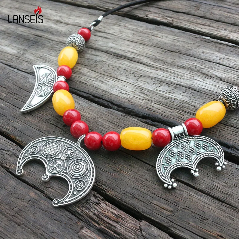 

Medieval Slavic Costume Jewelry Brooch, Slavic Lunala Viking Age Dress Kette Carnelian Necklace Brooch Jewelry For Charm Women