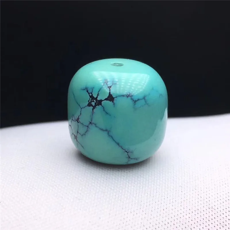 

High Level Blue Turquoise Water Grass Pattern Drum Beads 3.3g for Fine Jewelry Making High Quality Loosing Beads