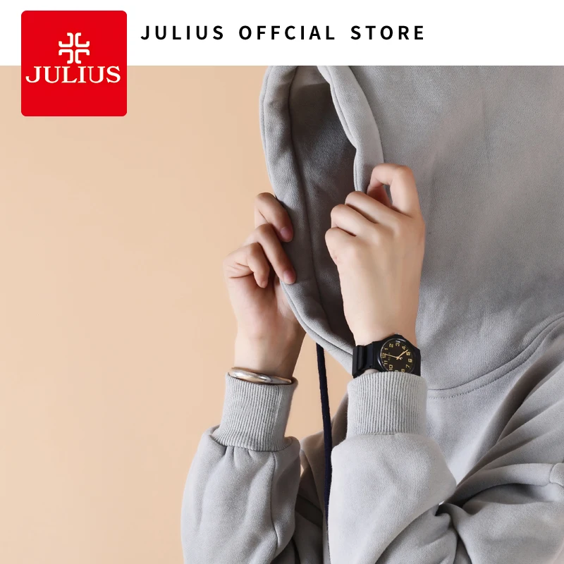 JULIUS Women\'s Arabic Large Number Plastic Watches Famous Brand Thin Teenage Boy Girls Relojes Japan Quartz Movt Clock JA-1055