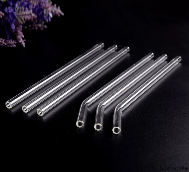 

100pcs Reusable Glass Straws for Frozen Drinks Smoothie Drinking Straws for Milkshakes Mugs Cups