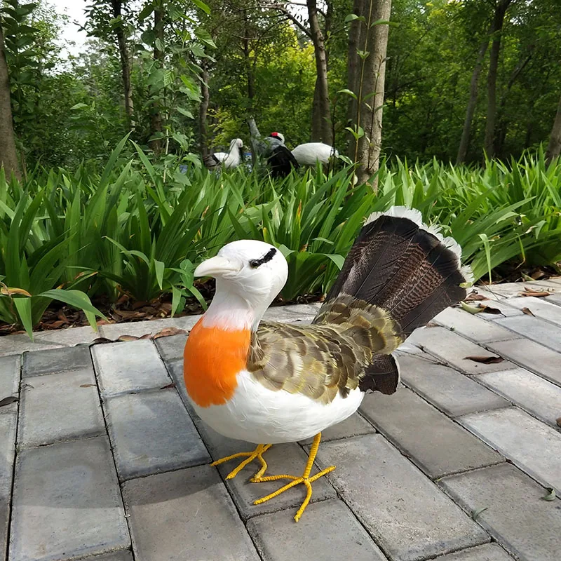 

large 40x38cm simulation Otis tarda bird foam&beautiful feathers bird model prop craft home garden decoration s2647