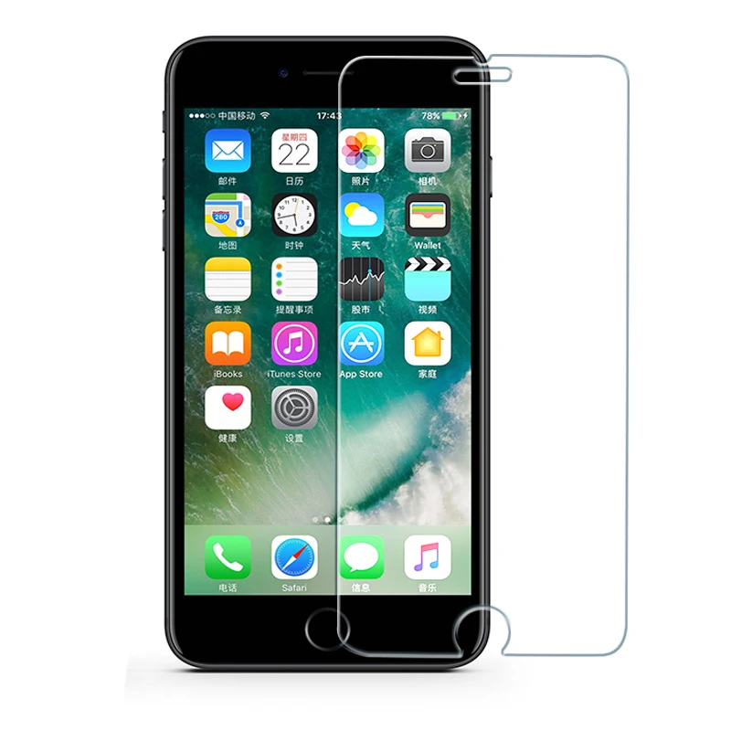 Screen Protector Tempered Glass For iPhone X XS Max XR 8 6 6S 7 Plus 7Plus 5 5S 5C 5SE 4 4S Glass on iphone 7 8 Protective Film