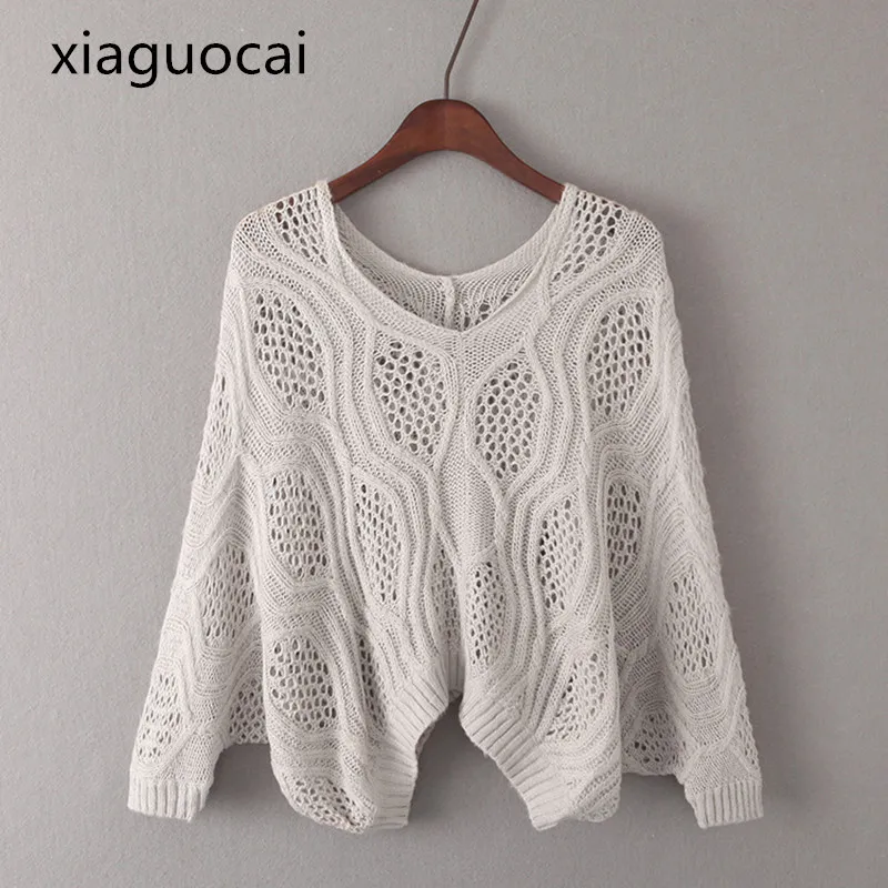 Hollow Out 2017 Fashion White Sweater Women High Quality Fleece Pullovers Solid Big Size Female Sweaters L231 35