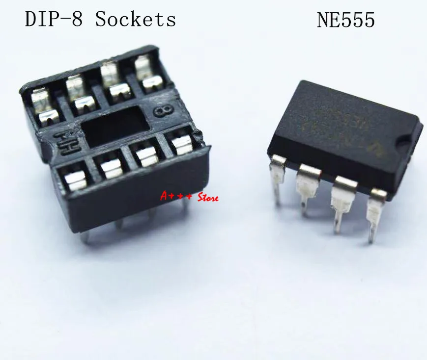 Prese DIP 20 pezzi, (10 ciascuno) NE555 IC 555 e 8 Pin