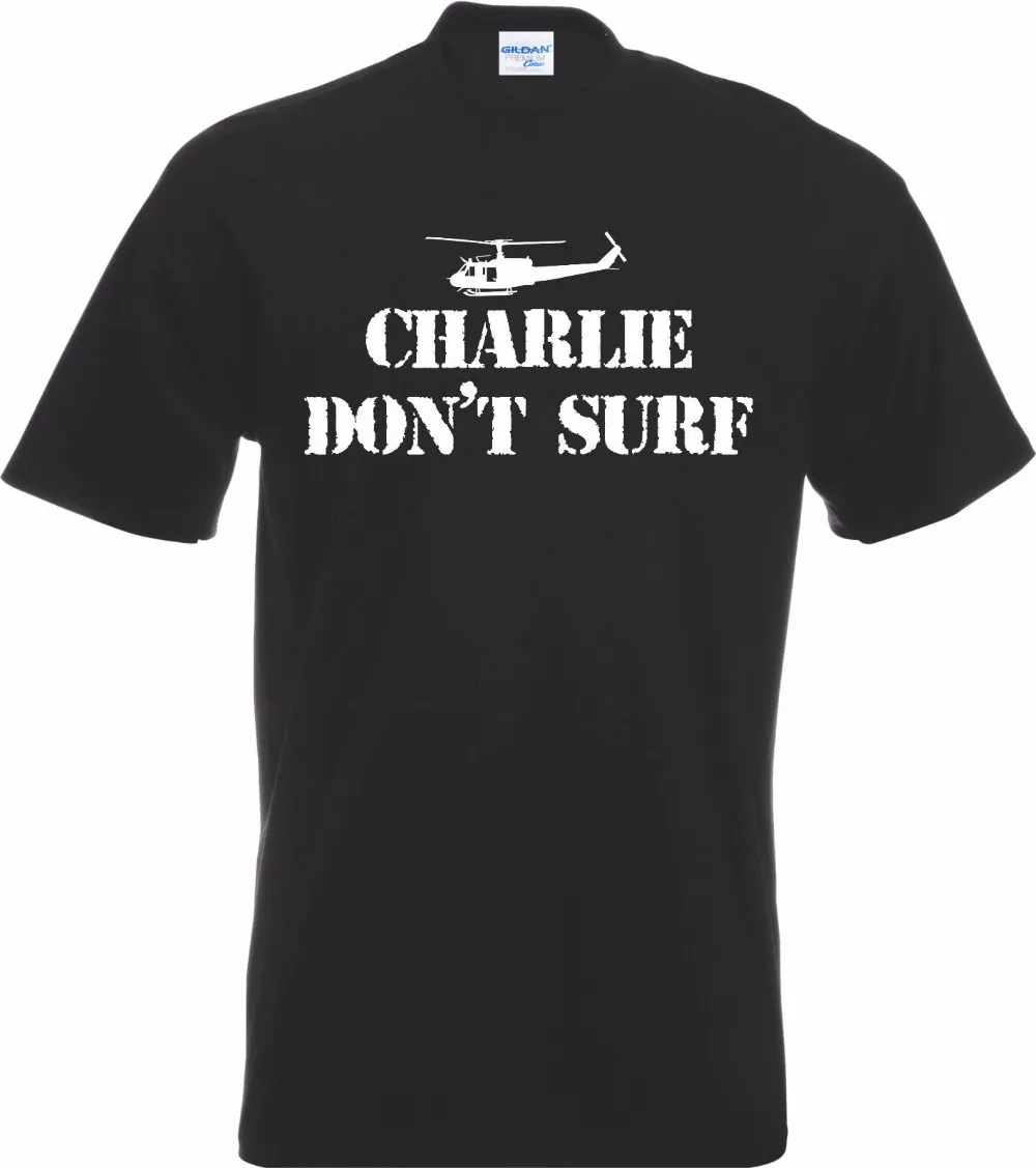 

2019 New Short Sleeve Men O Neck Shirt charlie Don'T Apocalypse Style T Shirt Surfer Classic Cult Movie Film Tee Shirts