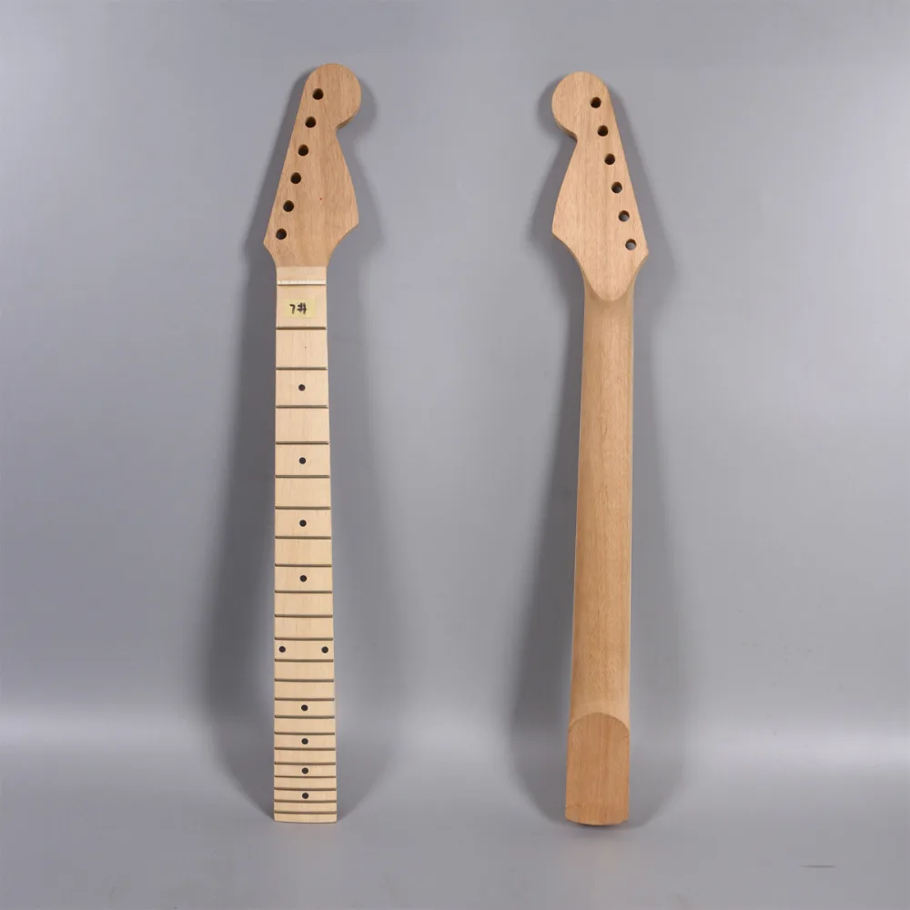 

Electric guitar neck Maple and maple wood Fretboard 22 fret 25.5" no inlay nut width 43mm heel 55-56mm 007#