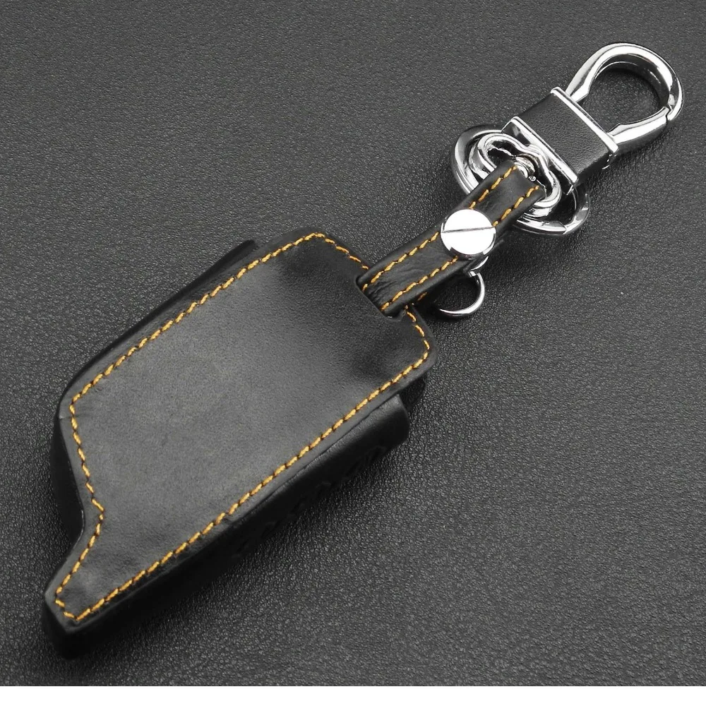 jingyuqin New B9 Leather Key Case for Starline B9/B91/B6/B61/A91/A61/V7 C9 KGB FX-5 Jaguar ez-one LCD Way Car Remote 2 Way Alarm