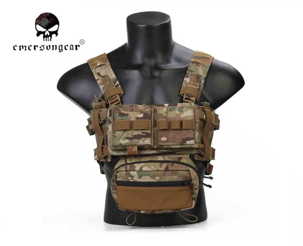 Emersongear-Micro Fight Chissis MK3 Chest Rig, Airsoft Combat Molle Vest, EM2961