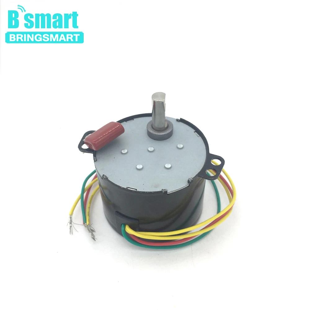 Bringsmart 50KTYZ AC Synchronous Motor 24/220V CW/CCW Mini Gear Motor 1-50rpm Permanent Magnet Slow Speed Reducer Motors