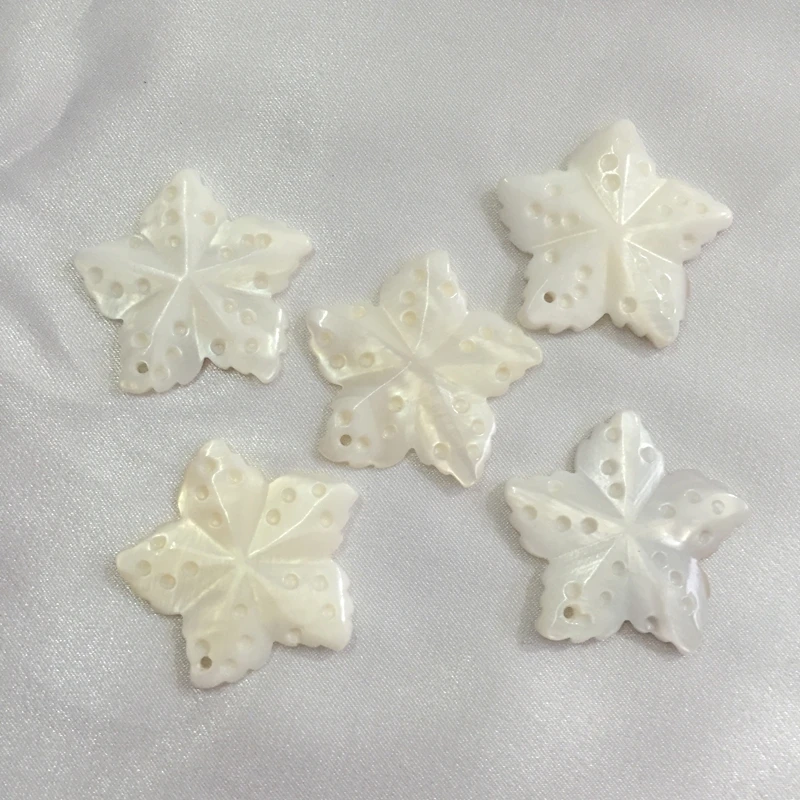 

28MM 15Pcs Starfish Sea Star Natural Shell Bead Jewelry Charms Jewellery Pendants