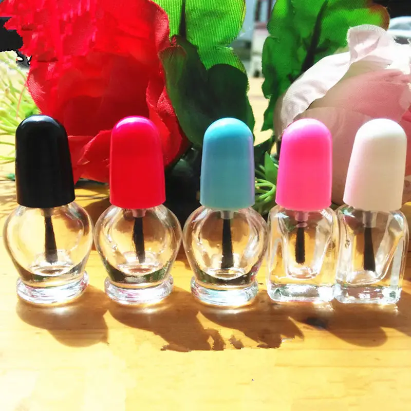 3ml mini Glass Nail Polish Empty Bottle with Little Brush Glass Empty Cosmetic Container F20171627