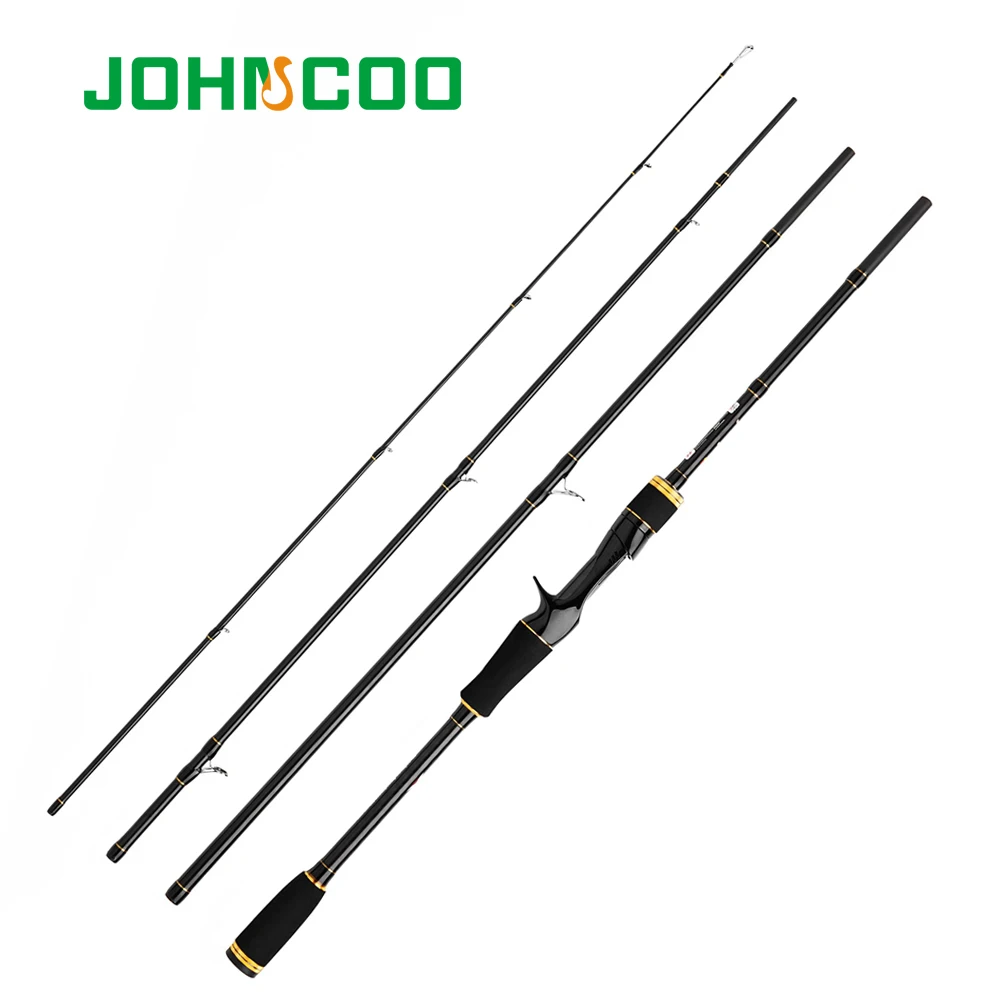 JOHNCOO Steed Carbon Casting Fishing Rod Casting Travel Rod 2.1m 2.4m 2.7m 4 Section M Power 5-20g Fast Action sensitive tip