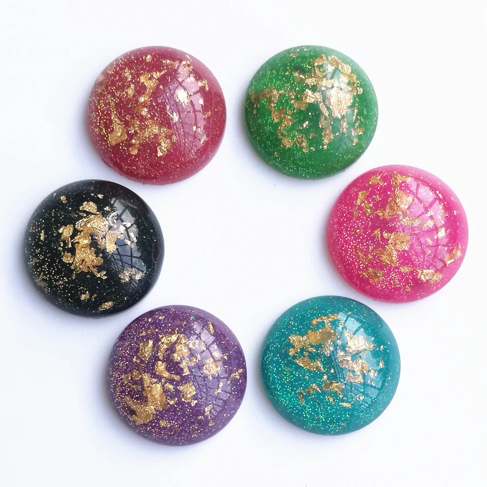 50 pieces Resin Diameter 18mm Round 13 Colors Cabochon Domes Flat back beads Jewelry Finding Cameo Pendant Settings