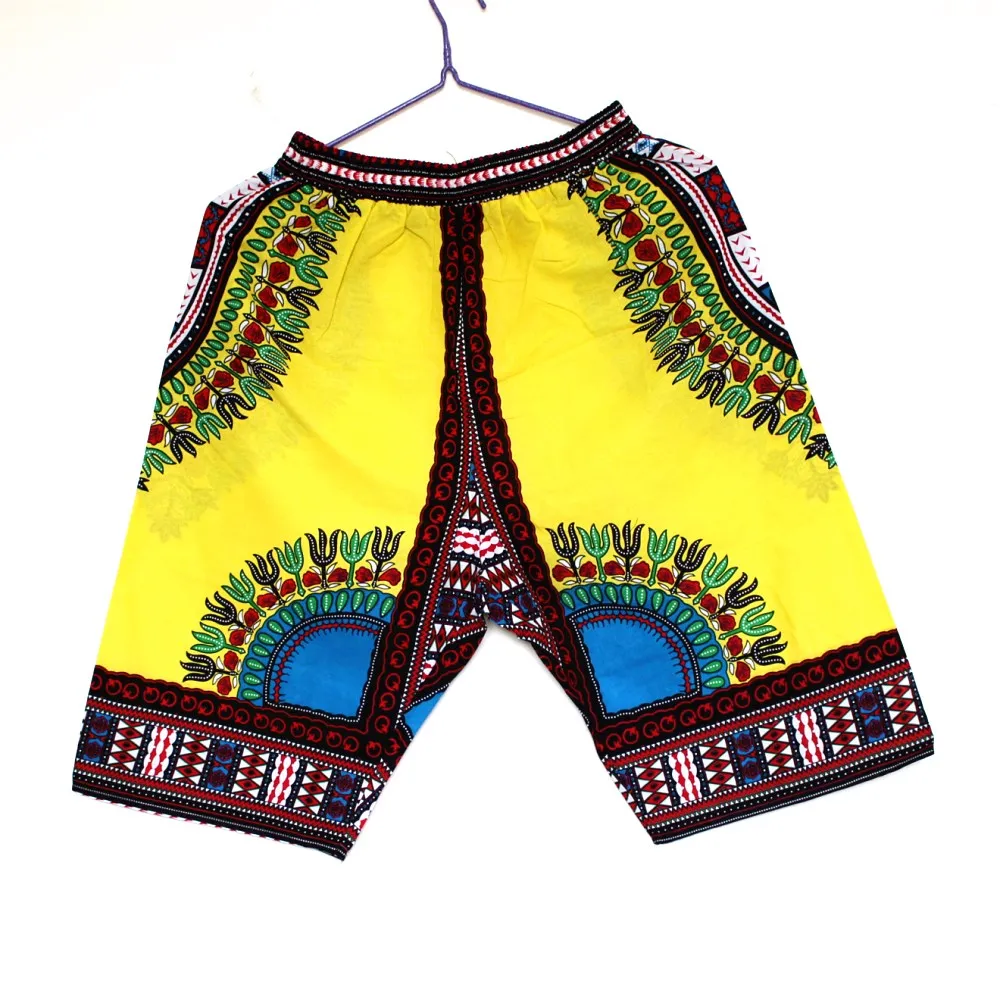 8 Colors New 100% Cotton Dashiki Fabric African Dashiki Short Pants