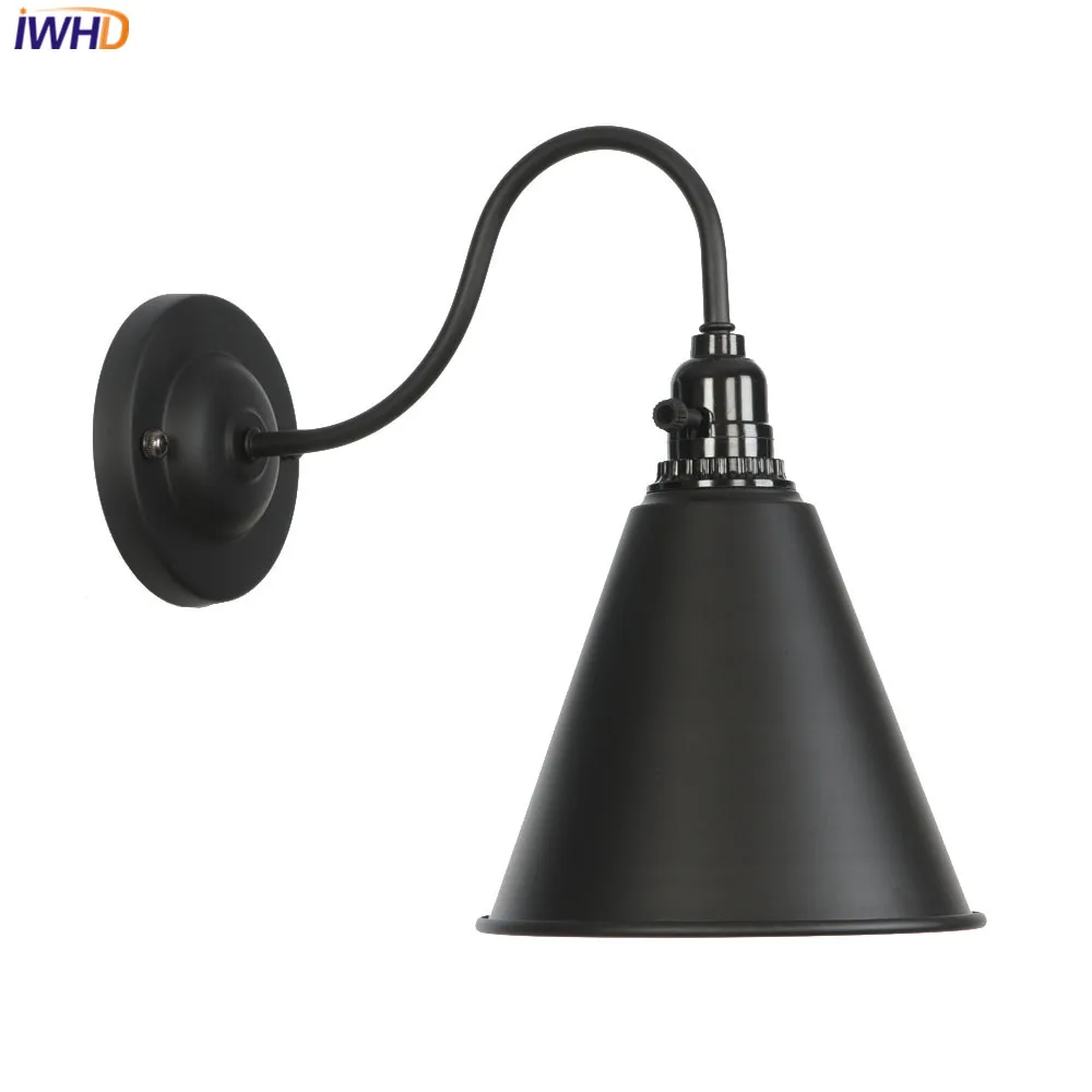 Imagem -01 - Iwhd-lâmpada de Parede Led com Interruptor de Ferro Estilo Loft Vintage Iluminação para Casa Lâmpada Led iwhd lampada de parede led com interruptor de ferro estilo loft vintage iluminacao para casa lampada led 01