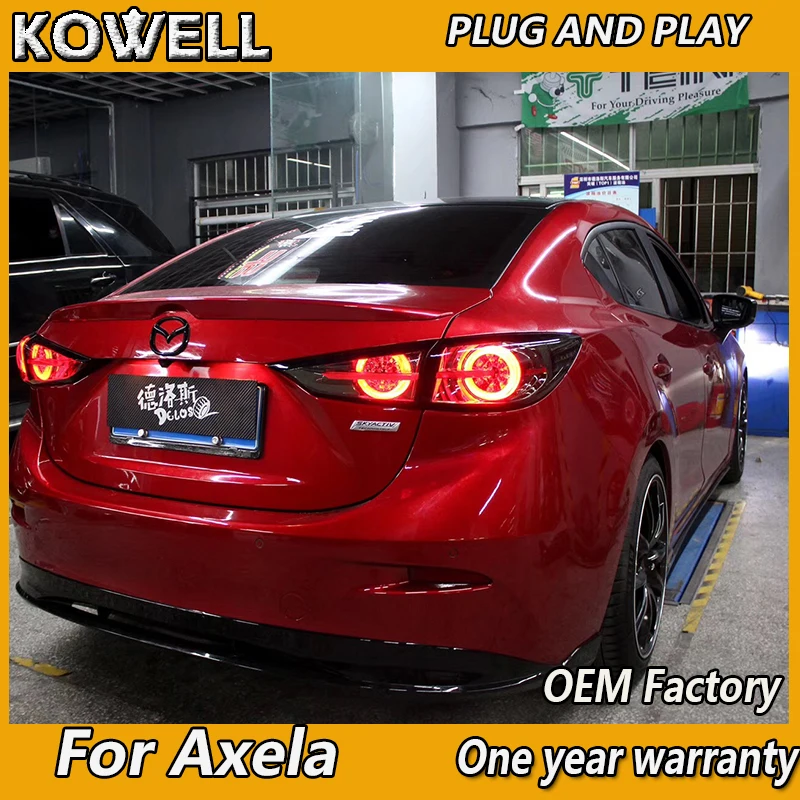 Car Styling for Mazda 3 Tail Lights 2013-2016 Mazda3 Axela LED Tail Light dynamic turn signal Rear Lamp DRL+Brake+Park+Sign