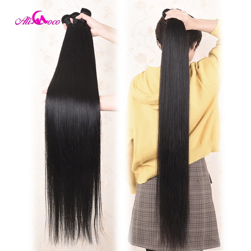 Ali Coco Bone Straight Human Hair Bundles 28 30 38 40 inch Remy Hair Bundles Brazilian Weave Human Hair Extensions Straight Hair