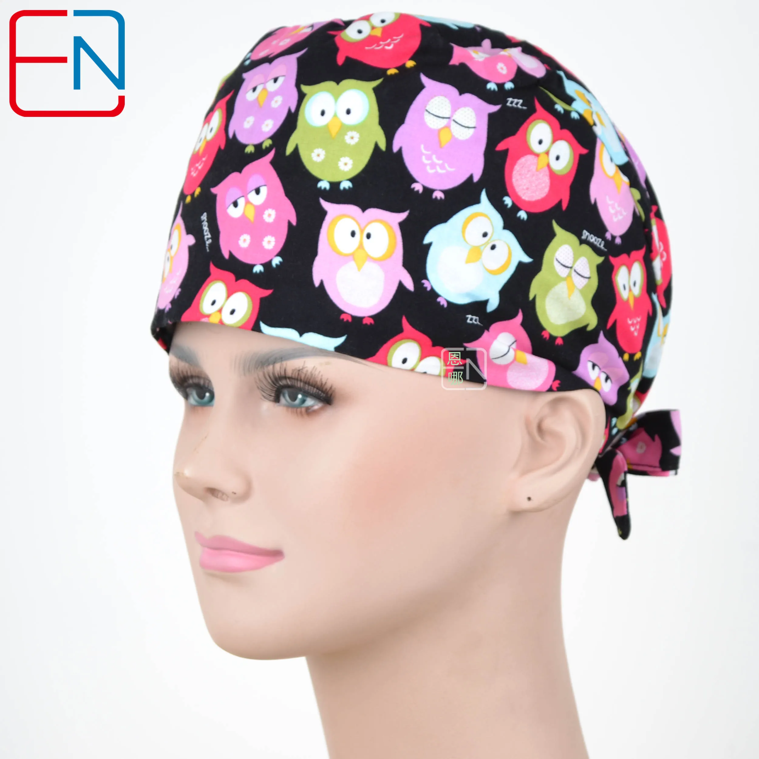 Factory Sales directly big sales medical scrubs in different patterns ,scrub caps storage clearace sale 3 sizes scrub caps