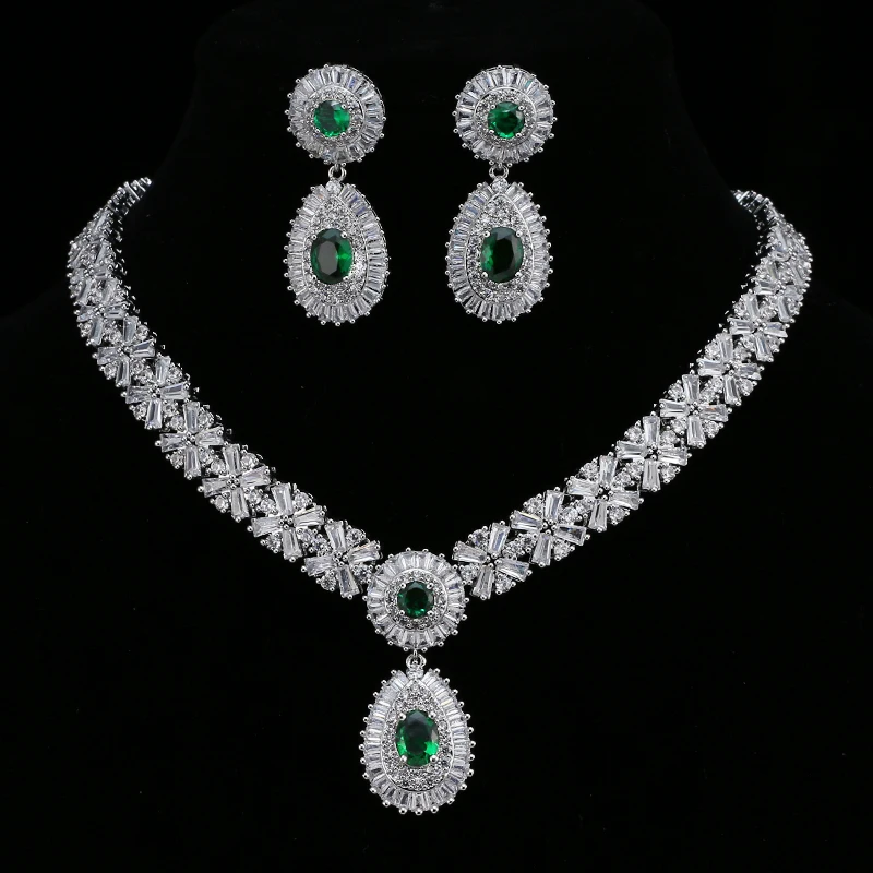 EMMAYA New Luxury 2017 Nigerian Wedding Accessories African CZ Beads Jewelry Sets Crystal Bridal Necklace For Brides