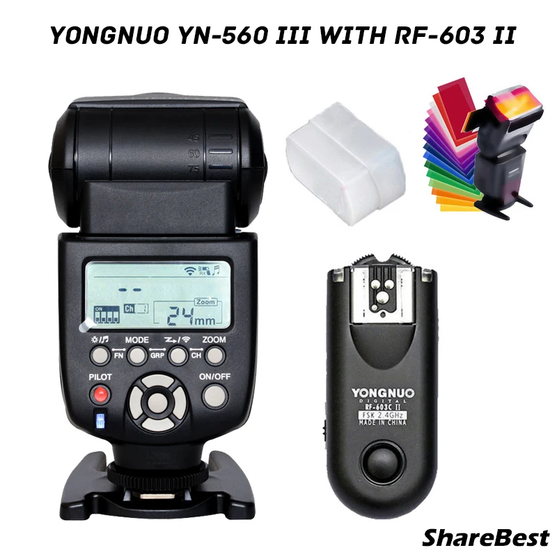 Yongnuo YN560III 560III вспышка Speedlite с одним триггером RF-603 II для камеры Nikon Nikon Fuji