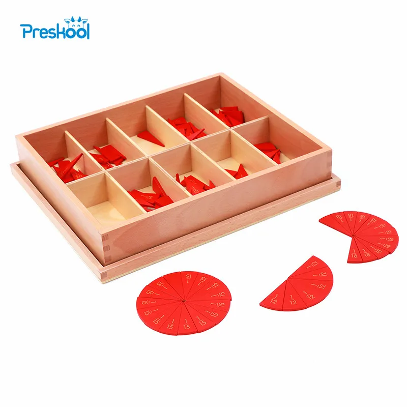 

Baby Toy Montessori Cut-Out Labeled Fraction Circles 11-20 Teaching Aids Wood Board Education Preschool Kids Brinquedos Juguetes