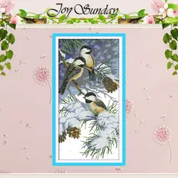 Autumn Birds (2) Patterns Counted Cross Stitch Set 11CT 14CT 16CT Stamped DMC Cross-stitch Kit Embroidery Needlework Home Decor