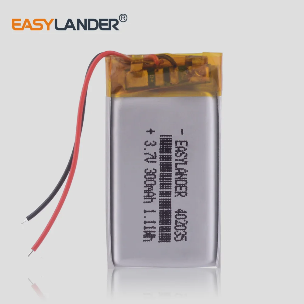 402035 3.7V 300mAh Rechargeable Lithium Li-ion Polymer Battery for MP3 MP4 MP5 small toys DVR GPS Speaker 042035 352035