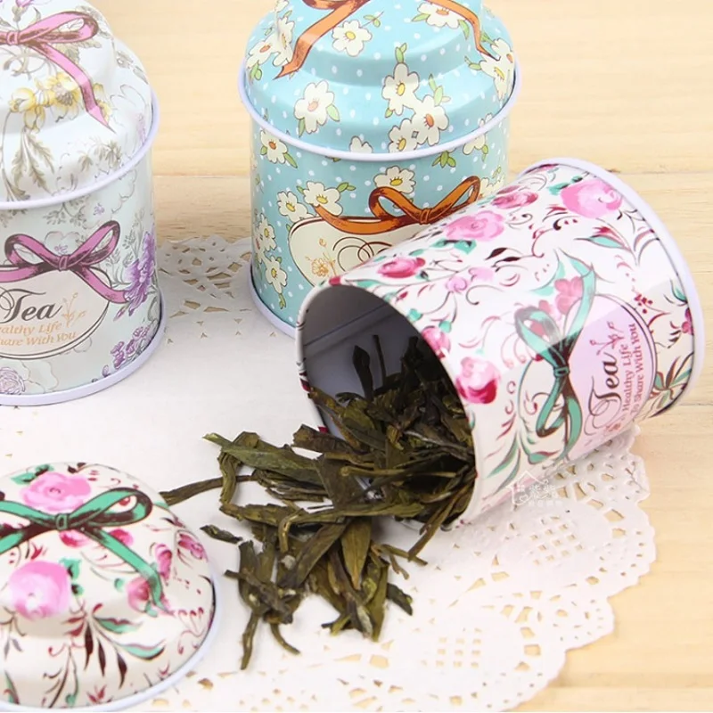 

Europe style tea caddy candy storage box wedding favor tin box cable organizer container household W9246