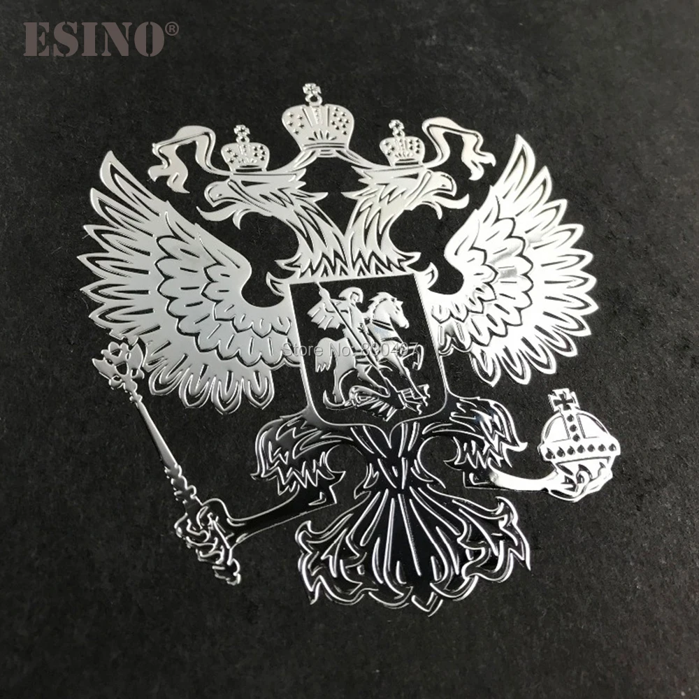 Newest 3D Car Trunk Nickel Alloy Badge Emblem Sticker Accessories Adhesive Car Styling Badge Decal For the Russian Flag Emblem