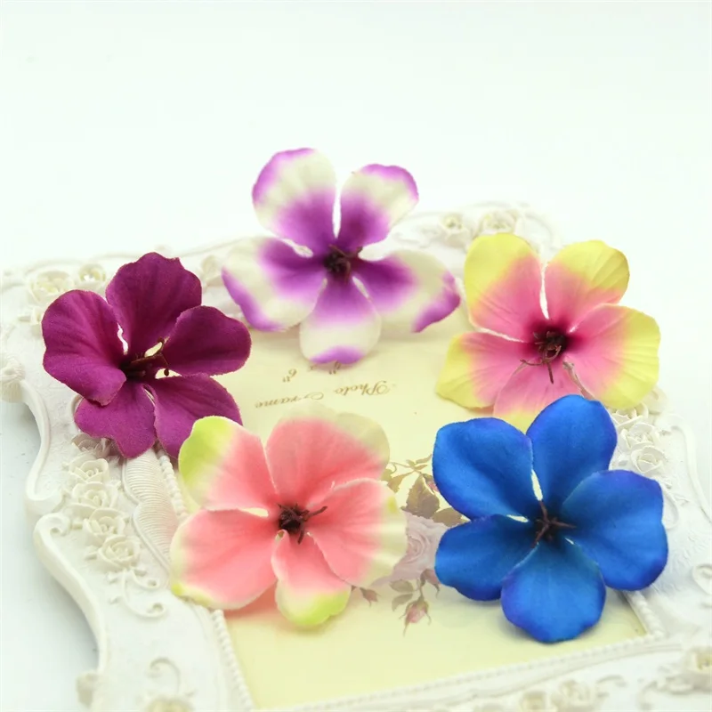 20pcs Cheap 5CM Silk Mini Artificial Flower Heads For Wedding Party Decoration DIY Scrapbook Handmade Wreath Craft Fake Flowers