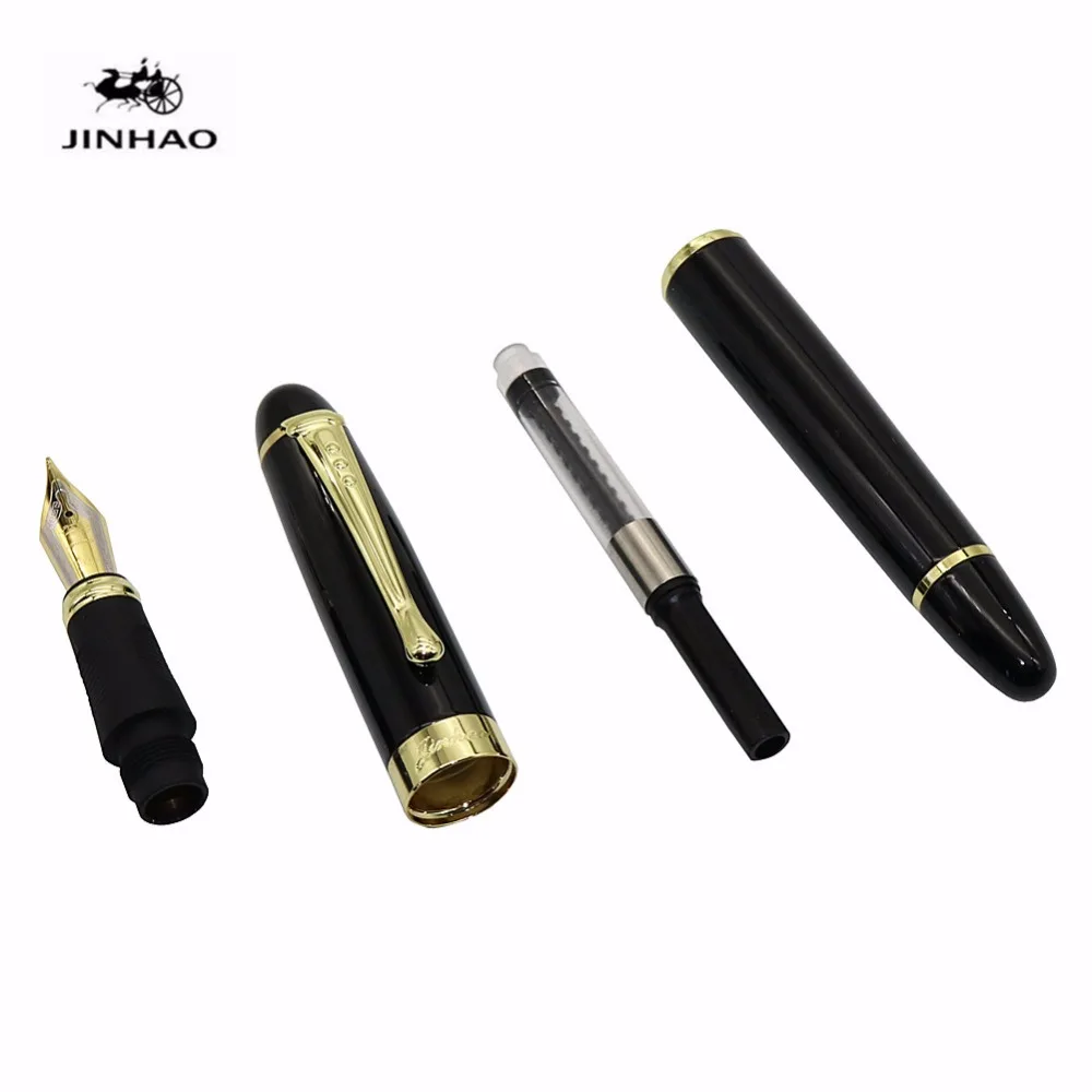 Jinhao-pluma estilográfica Iraurita X450, bolígrafos de lujo con Clip dorado de metal completo, papelería de regalo para estudiantes, suministros escolares de oficina