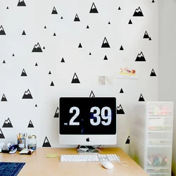 Mountains pattern wall decal - Modern Nursery wall sticker Nature Small Mountains Kids Room Wall Decor