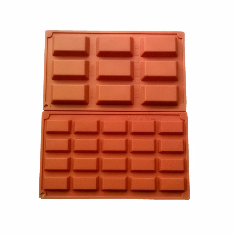 Non-stick Silicone Financier Mold Rectangle French Almond Cake Pan Mini Loaf Baking Mold Oven Safe Bakeware DIY Pastry Tools 2pc