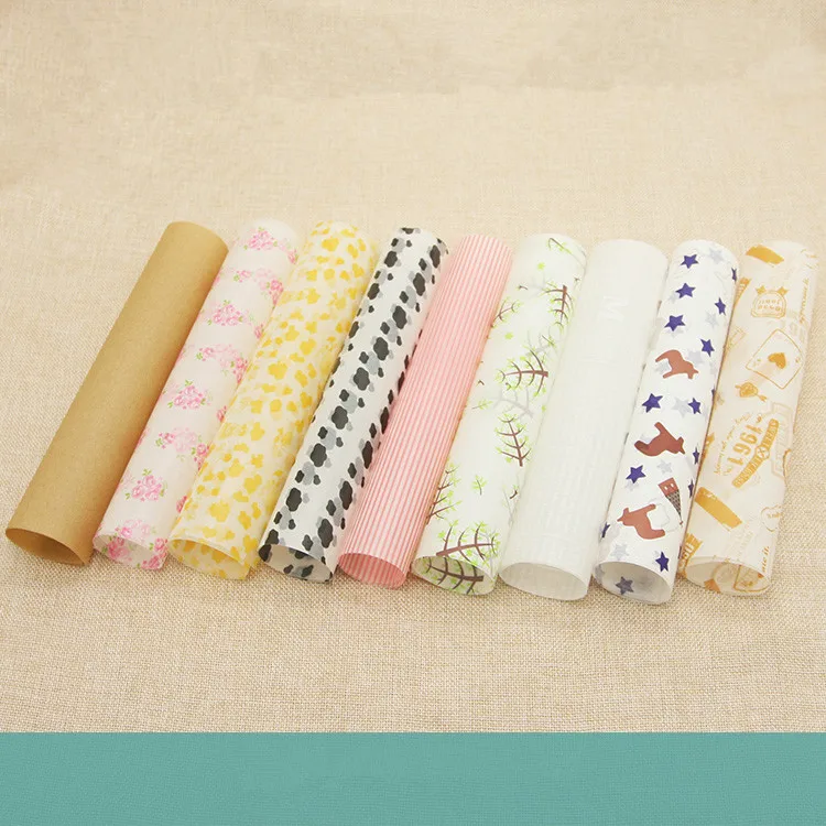 22 x 25cm Free shipping 100 pcs/set Wax Paper, Food Wrapping Paper, Greaseproof Baking Paper, Soap Packaging Paper